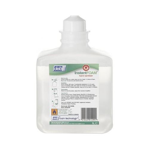 DEB INSTANT FOAM HAND SANITISER 1L