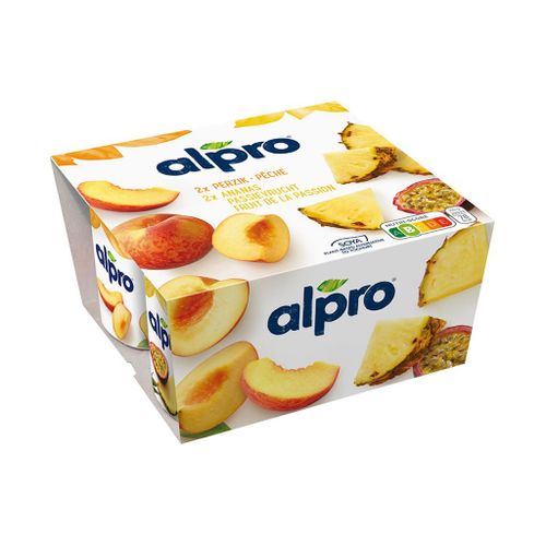 ALPRO SOJA ALT YOGHURT PERZIK ANANAS PASSIE 4X125G