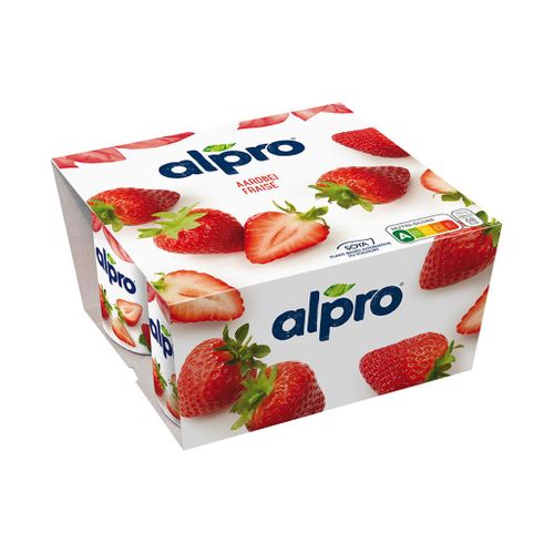 ALPRO SOJA ALT YOGHURT AARDBEI 4X125G