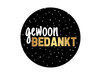 EF STICKER GEWOON BEDANKT D28MM 1000ST