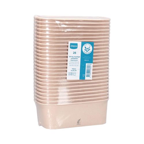 3/4KG BAK BAMBOE PAPIER 750ML 25ST