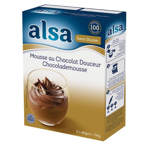 ALSA MOUSSE CHOCOLAT DOUCEUR 2X480G