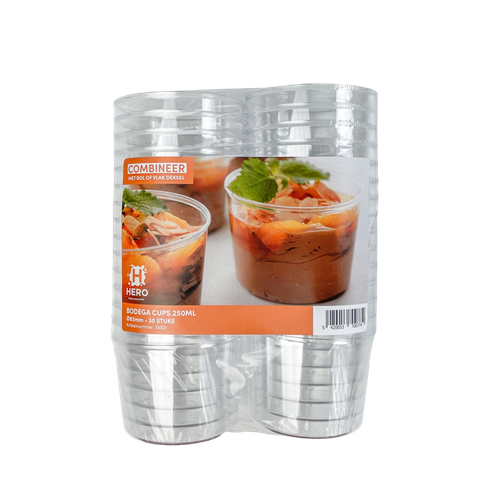 EF BODEGA DESSERTCUP 250ML D83MM H60MM 30ST    