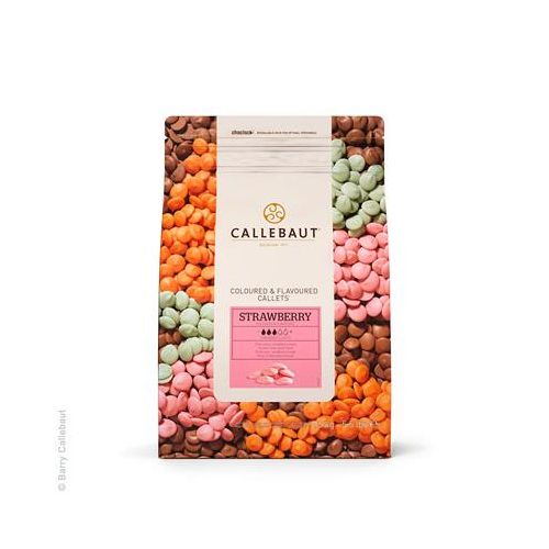 CHOCOLADE DRUPPEL AARDBEI 2,5KG CALLEBAUT