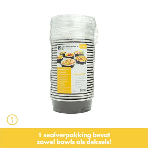 EF ECO FOOD BOWL 500ML 25STUKS